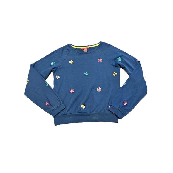 Lilly Pulitzer Women’s XS Landyn Sweatshirt Top Comfy Navy Pullover Embroidered - Picture 1 of 6